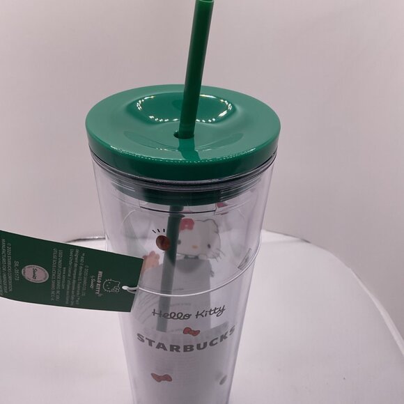 Hello Kitty Starbucks 24Oz Reusable Tumbler With Lid & Straw - Picture 5 of 5